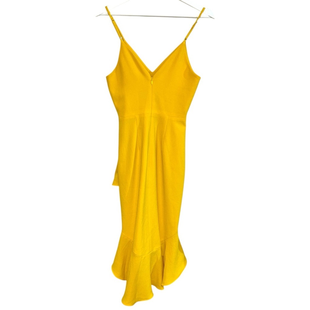 Dress the population XXS Wendy dress canary midi ruffle high low hem event dress - Picture 14 of 17